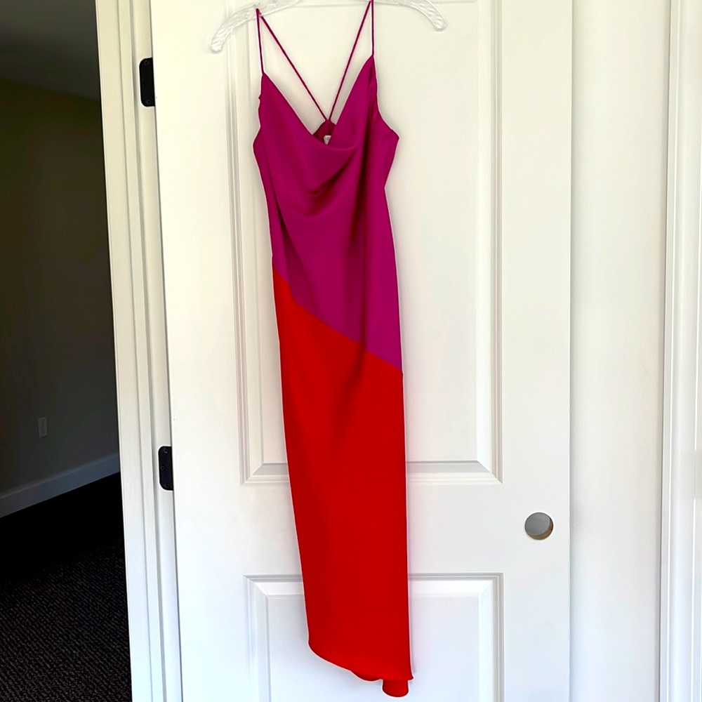 NWOT Slinky Pink and Red Cushnie Sundress